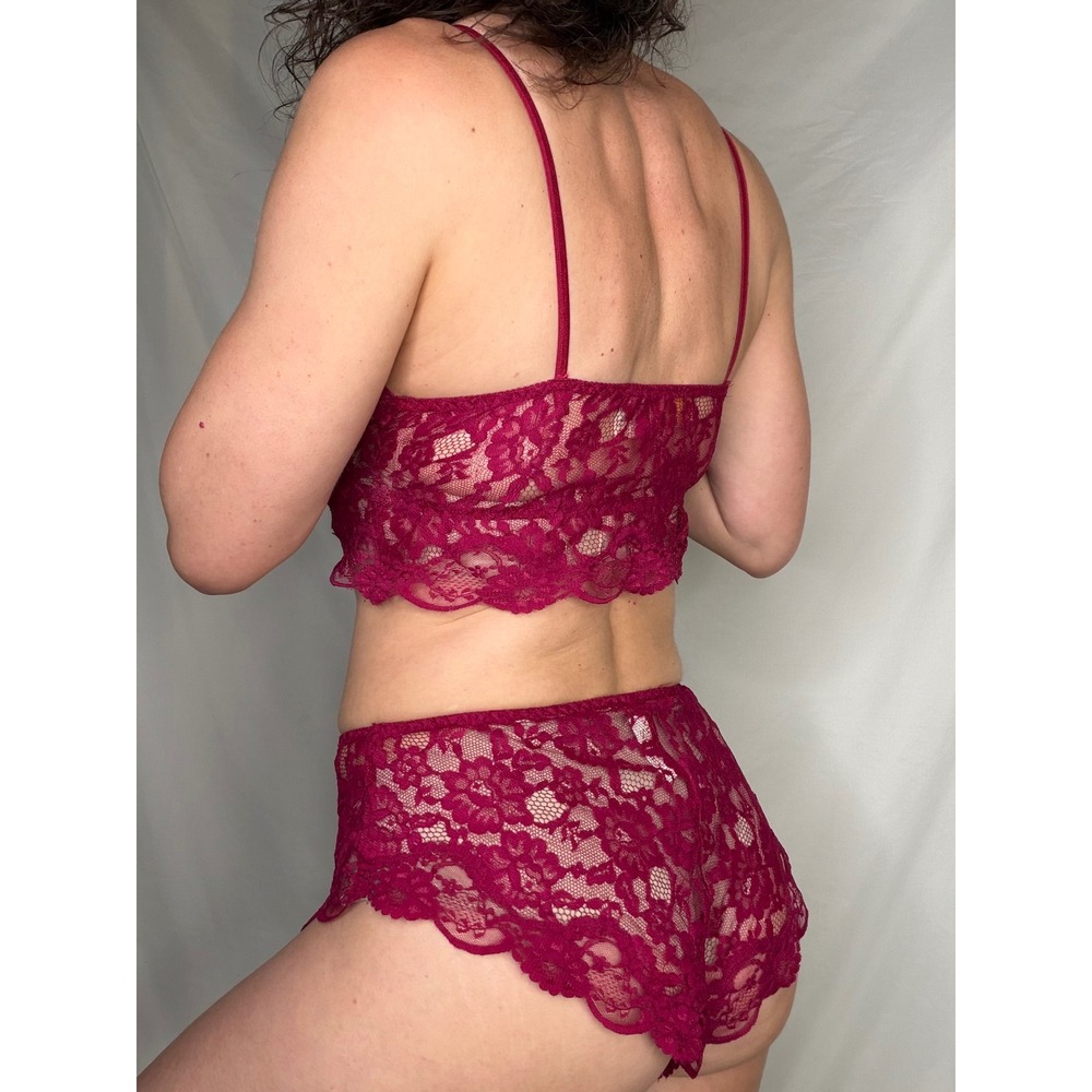 Victoria's Secret Gold Label 90s Vintage Lace‎ Lingerie Set Pink Magenta Small P - Picture 2 of 14